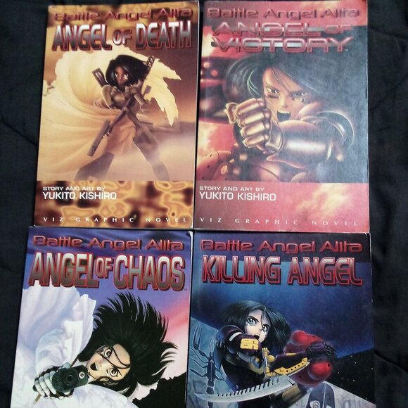 Battle Angel Alita Yukito Kishiro Anime Manga Books Set of 4 - Picture 1 of 6